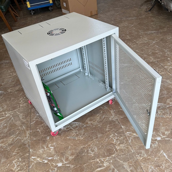 Tủ mạng, tủ rack 10U sâu 600 màu GHI TRẮNG hiệu AnRack, mã AR-1060XF-IN